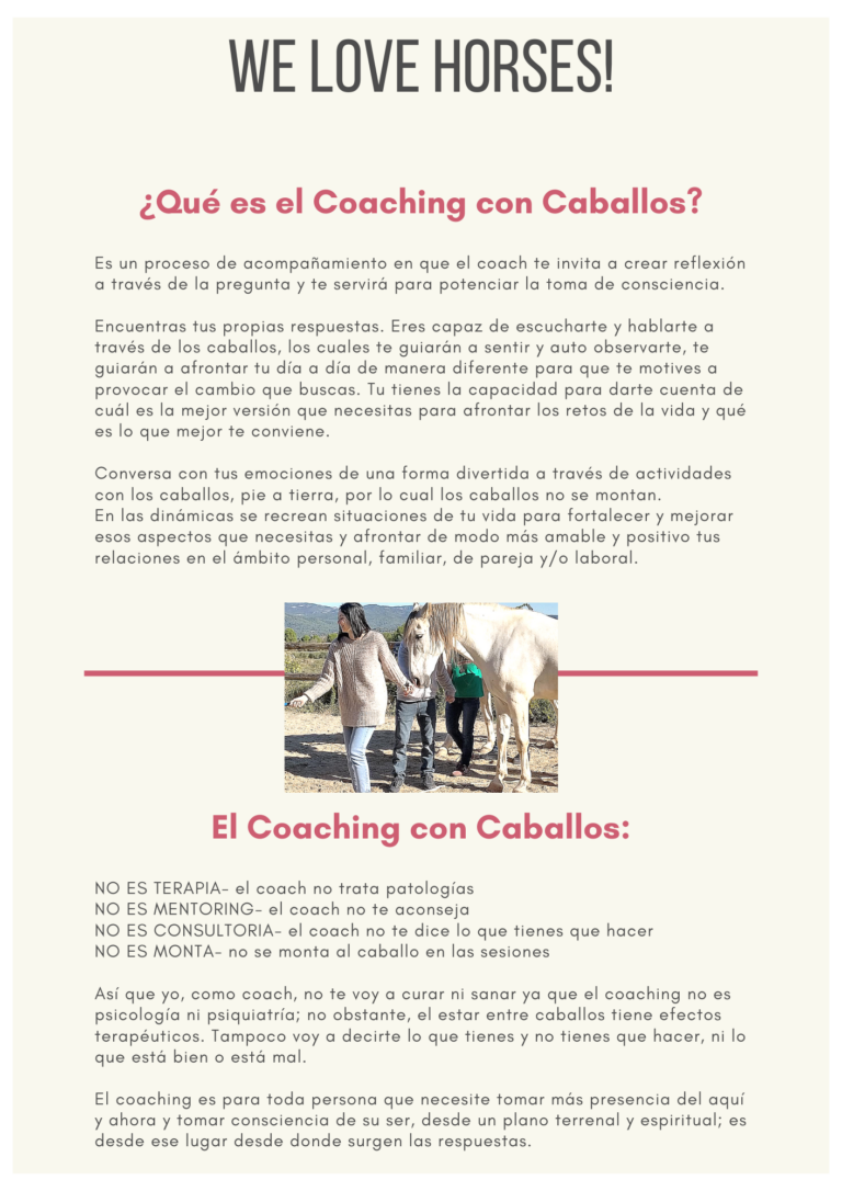 COACHING CON CABALLOS PARA TERAPEUTAS Y COACHES